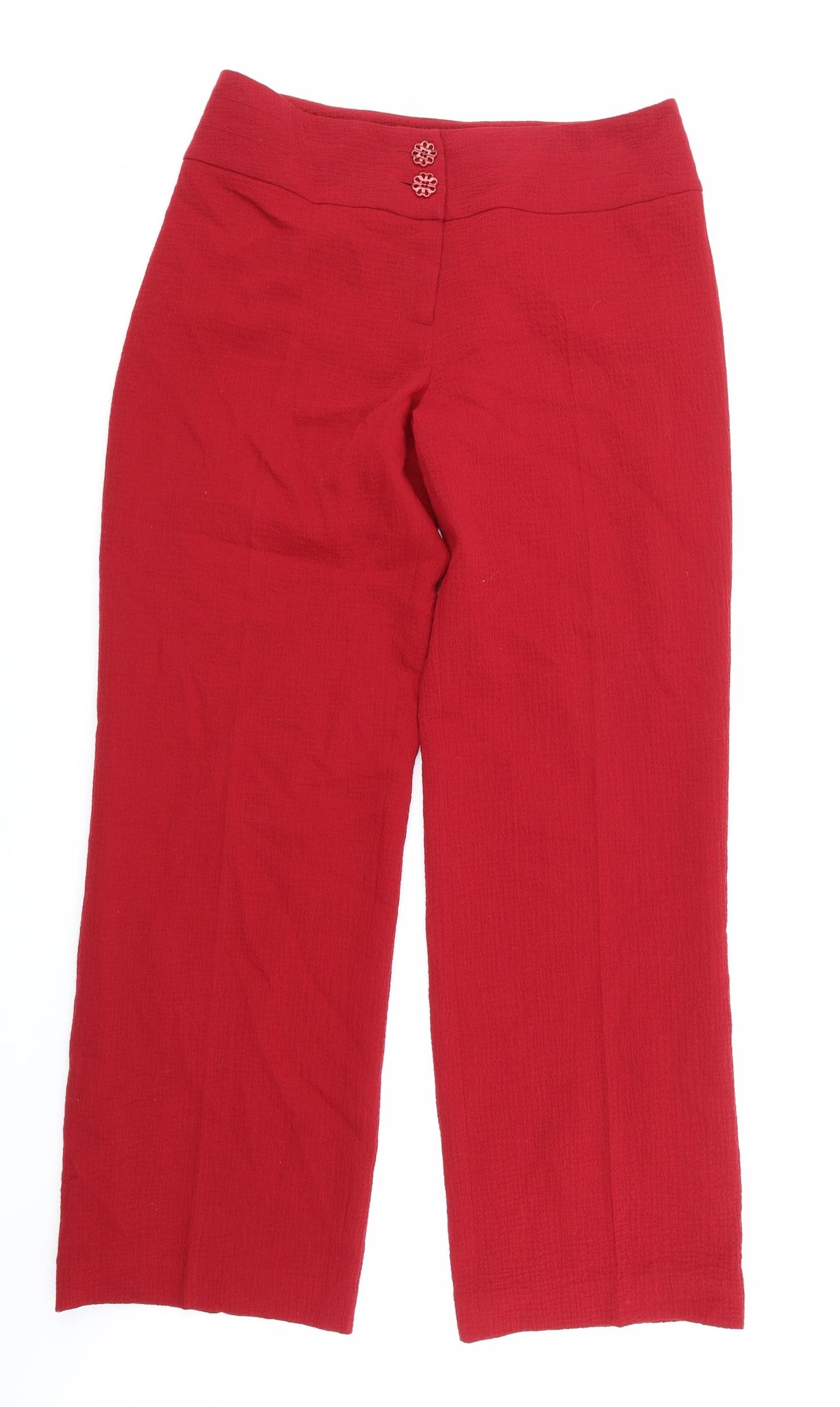 Kalikp Womens Red   Trousers  Size 14 L31 in