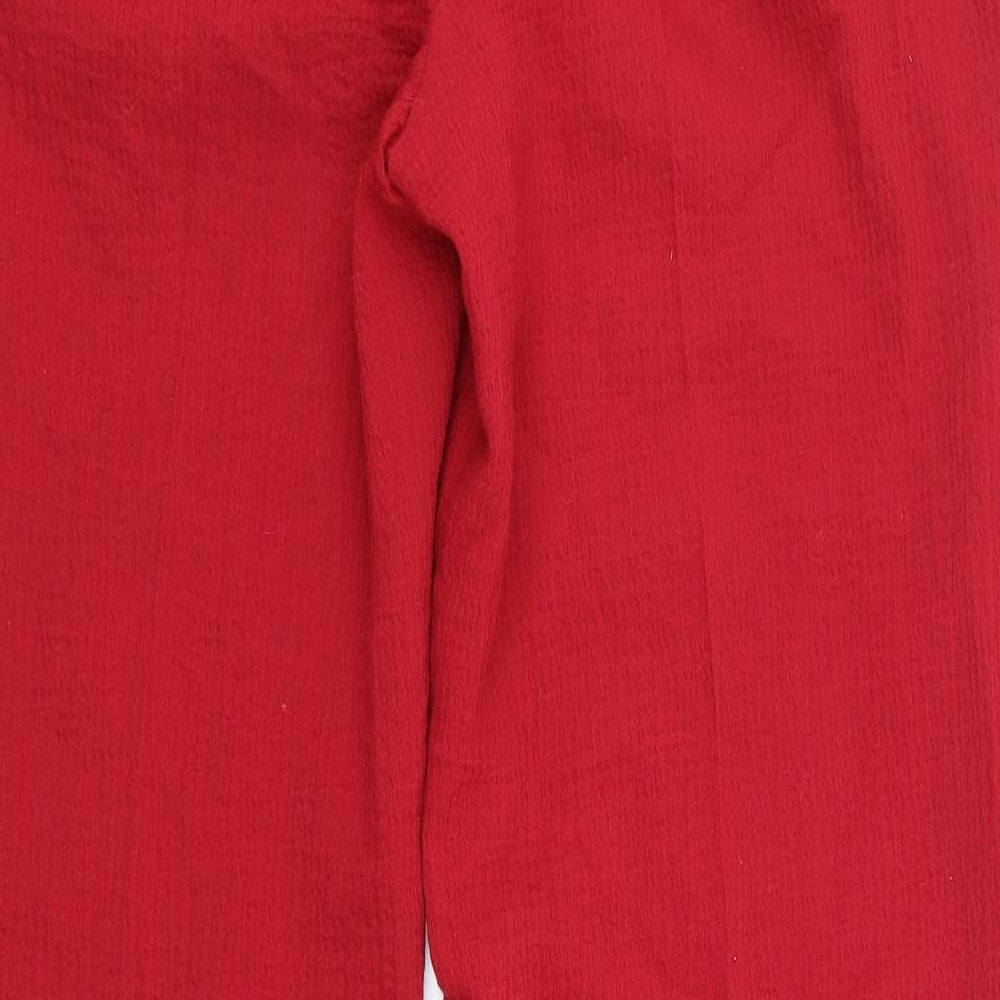 Kalikp Womens Red   Trousers  Size 14 L31 in