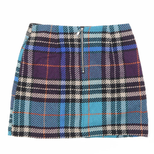 Marks and Spencer Womens Multicoloured Check  Mini Skirt Size 12