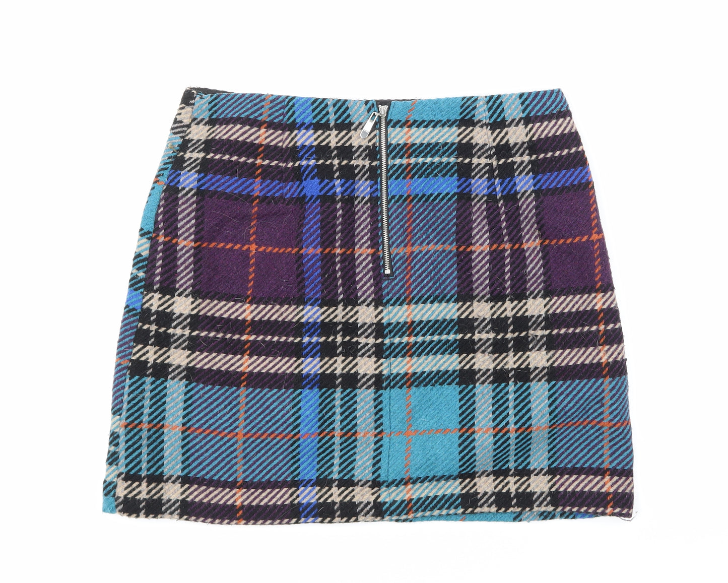 Marks and Spencer Womens Multicoloured Check  Mini Skirt Size 12
