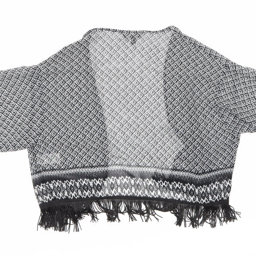 Candy Couture Girls Black Geometric  Basic Blouse Size 10-11 Years