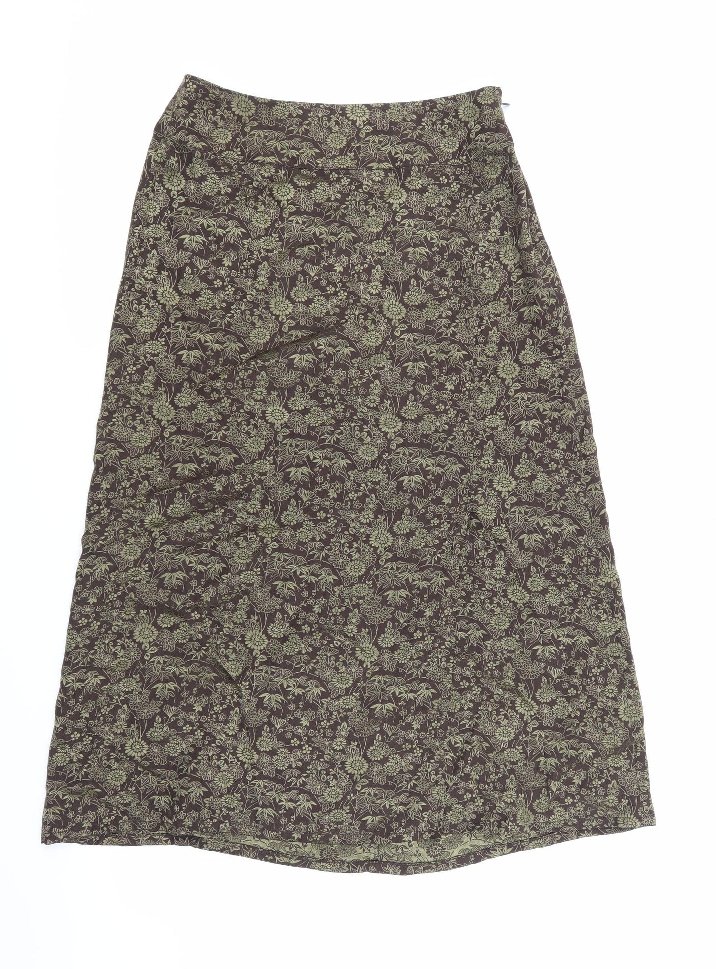 Monsoon Womens Brown Floral  A-Line Skirt Size 8