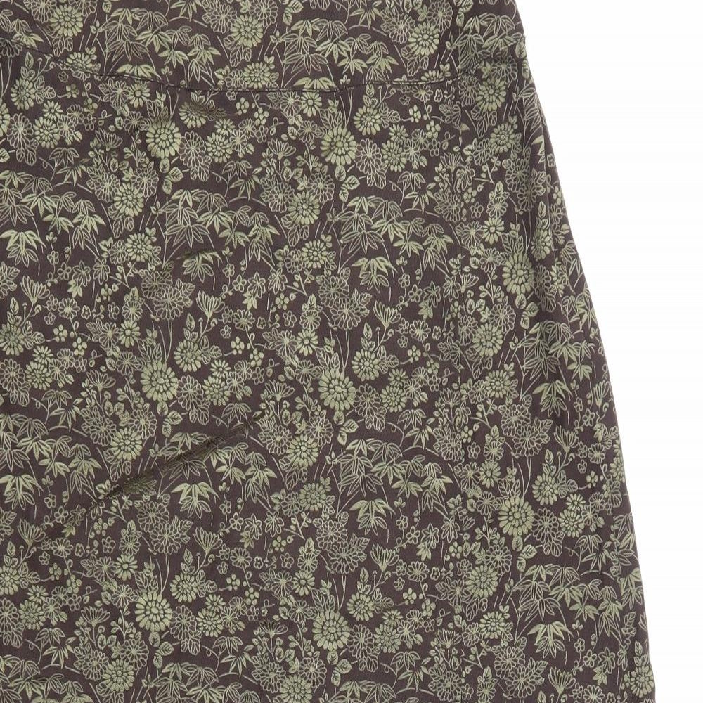 Monsoon Womens Brown Floral  A-Line Skirt Size 8