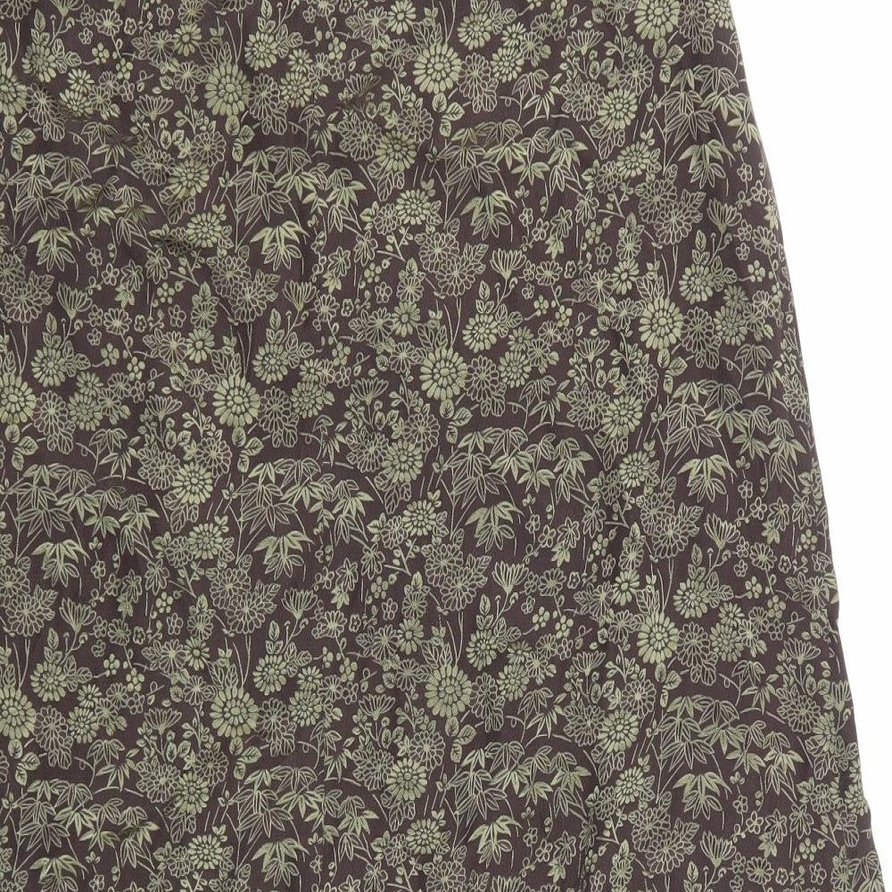 Monsoon Womens Brown Floral  A-Line Skirt Size 8
