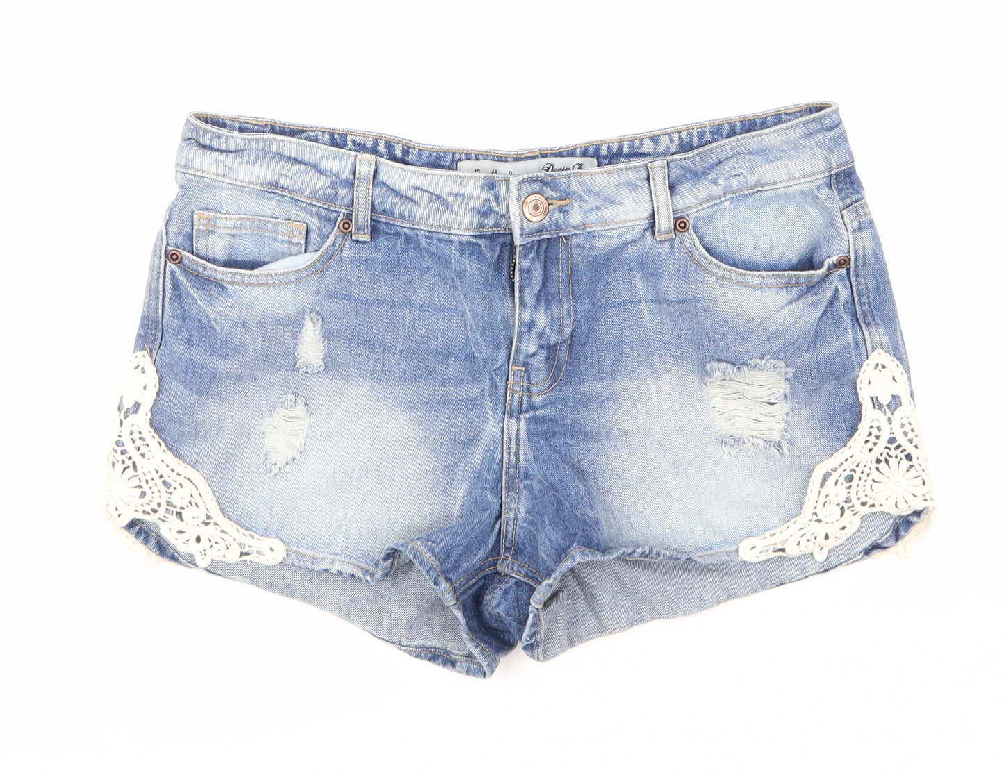 Denim Co Womens Blue  Denim Hot Pants Shorts Size 12