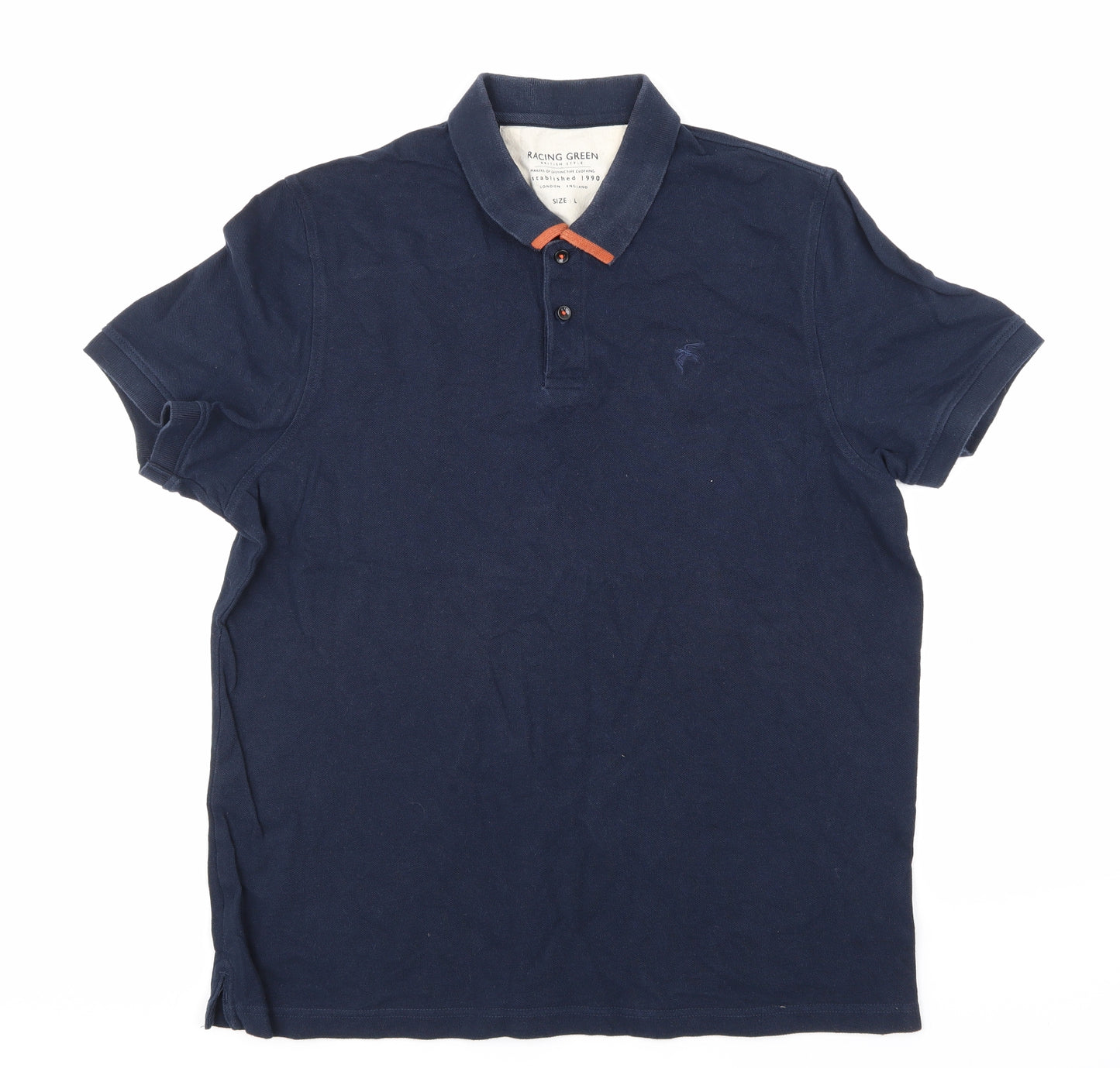 Racing Green Mens Blue    Polo Size L