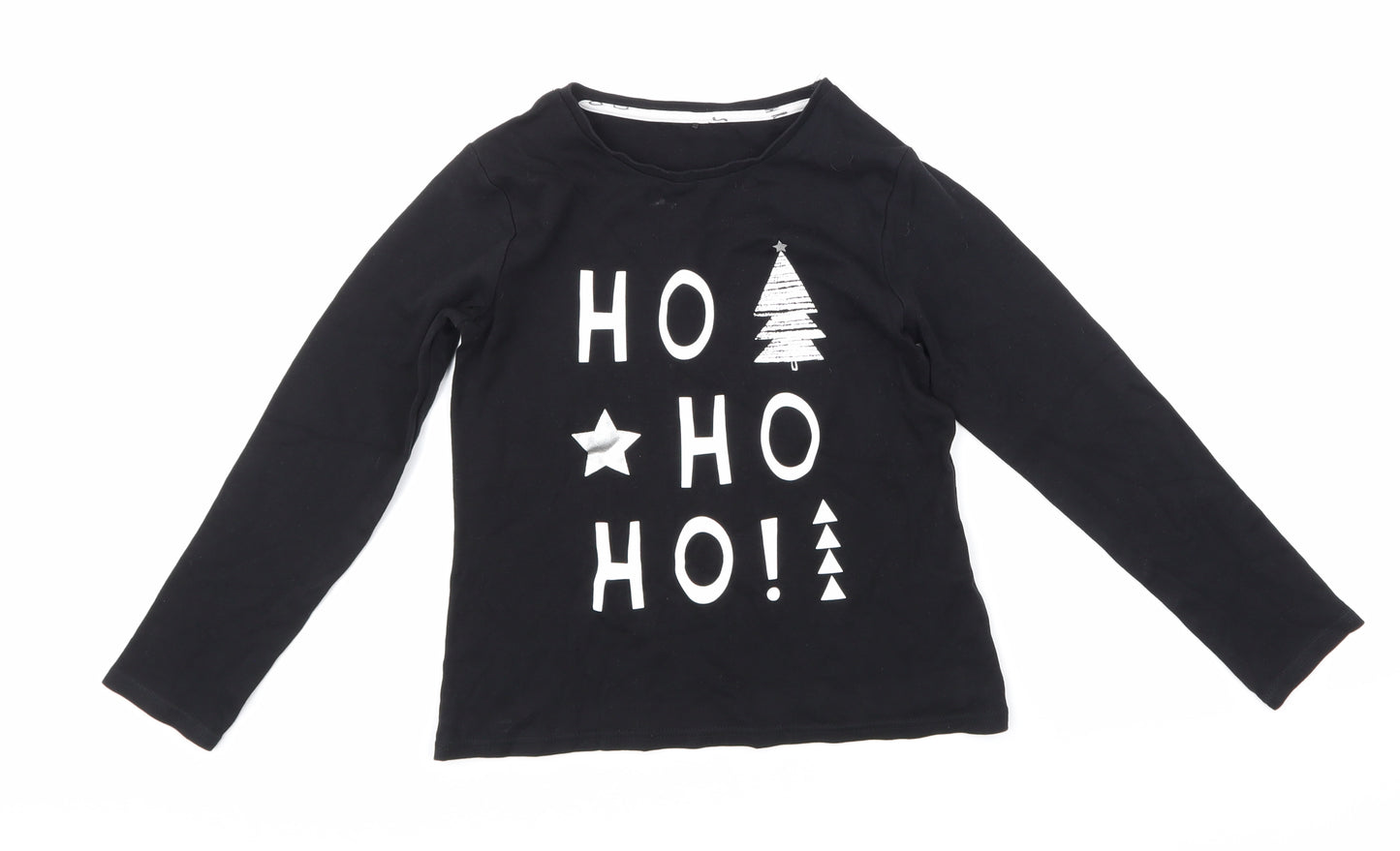 George Girls Black   Basic T-Shirt Size 9-10 Years