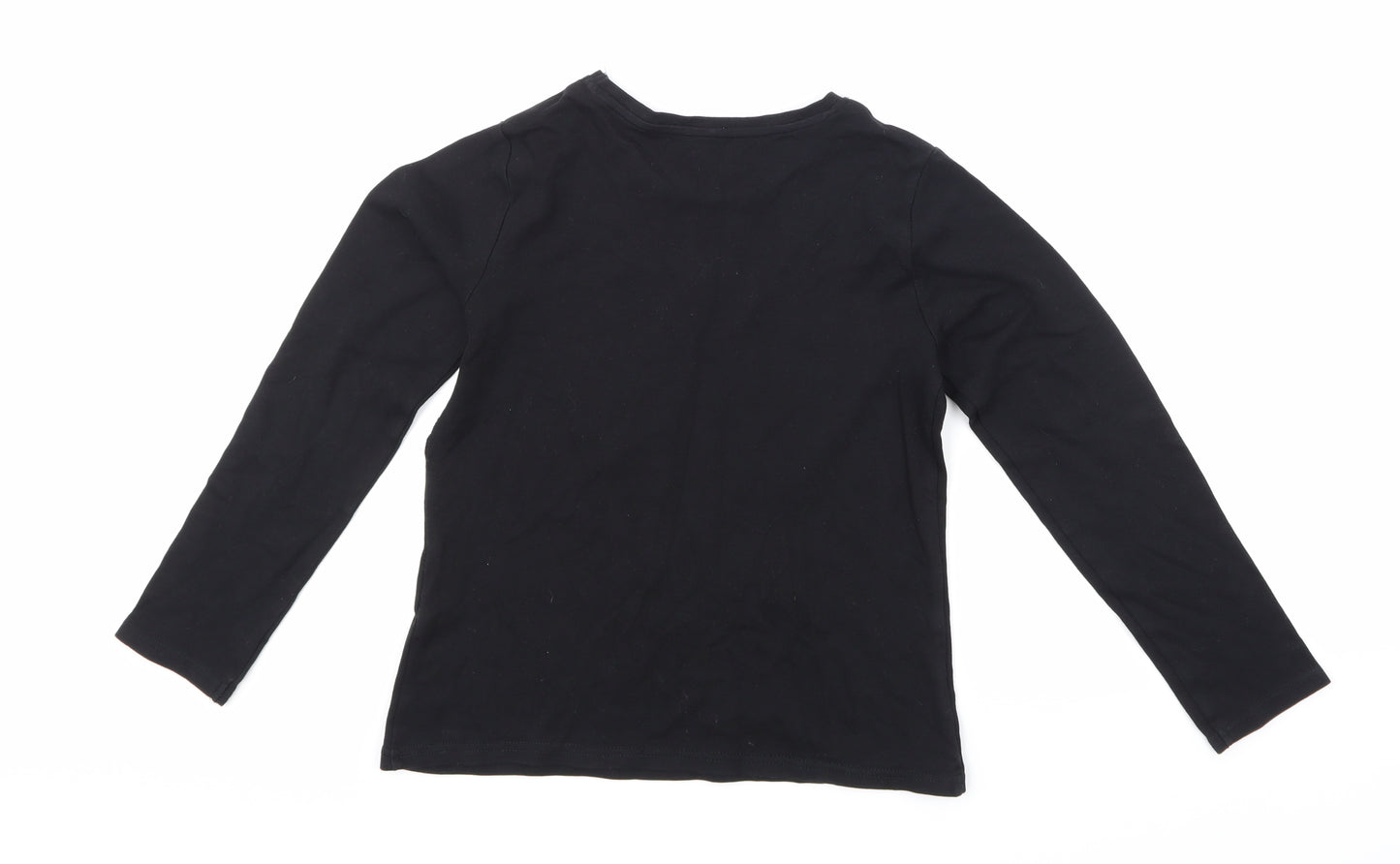 George Girls Black   Basic T-Shirt Size 9-10 Years
