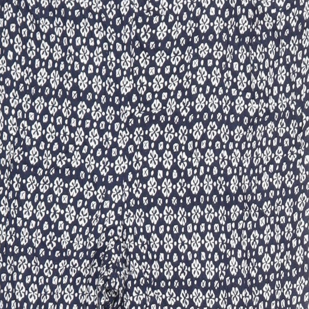 Laura Ashley Womens Blue Geometric  Trousers  Size 16 L26 in