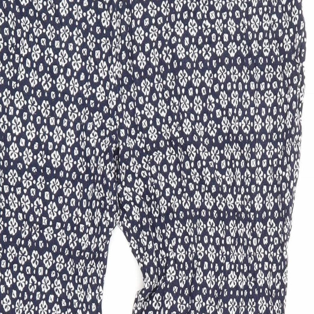 Laura Ashley Womens Blue Geometric  Trousers  Size 16 L26 in