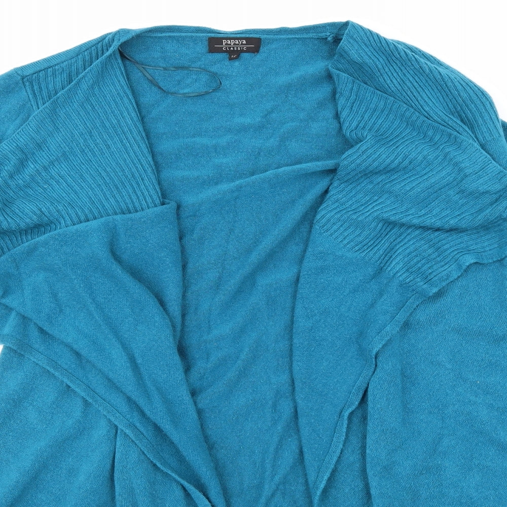 Papaya Womens Blue  Knit Cardigan Jumper Size 12