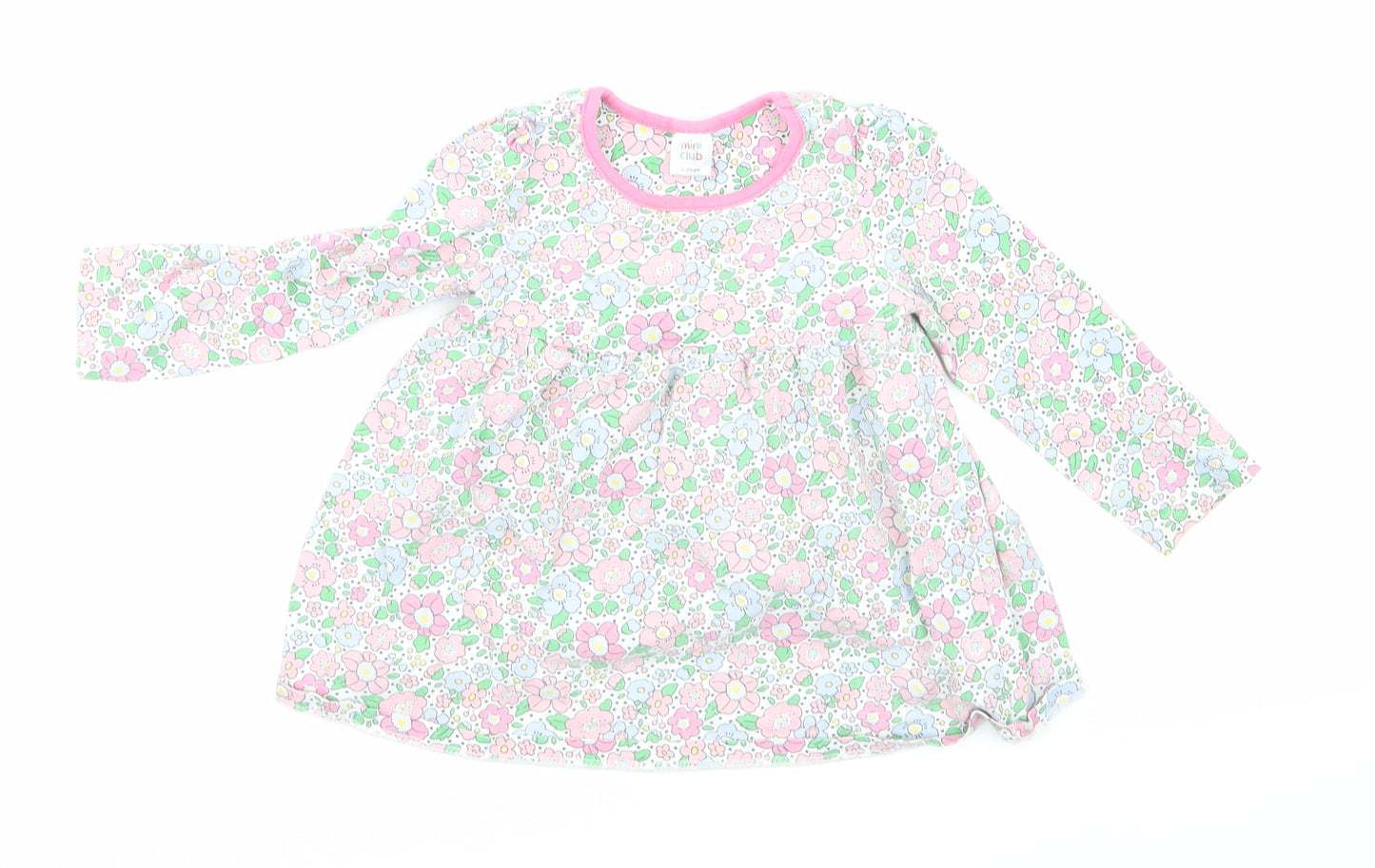 Mini Club Girls Pink Floral  Basic T-Shirt Size 12-18 Months