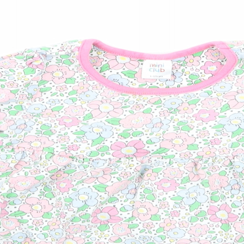Mini Club Girls Pink Floral  Basic T-Shirt Size 12-18 Months