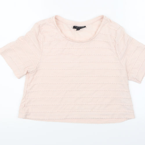 Topshop Womens Pink   Basic T-Shirt Size 8