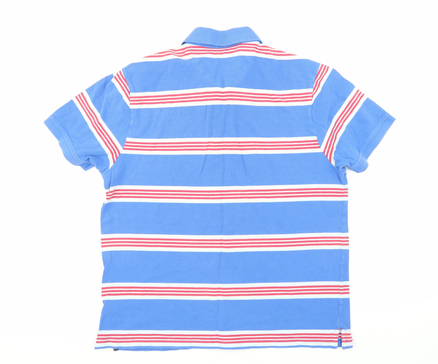Blue Harbour Mens Blue Striped   Polo Size L