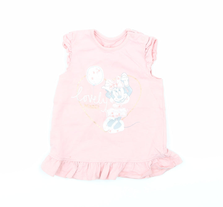 George Girls Pink   Basic T-Shirt Size 9-12 Months
