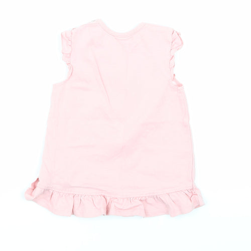 George Girls Pink   Basic T-Shirt Size 9-12 Months