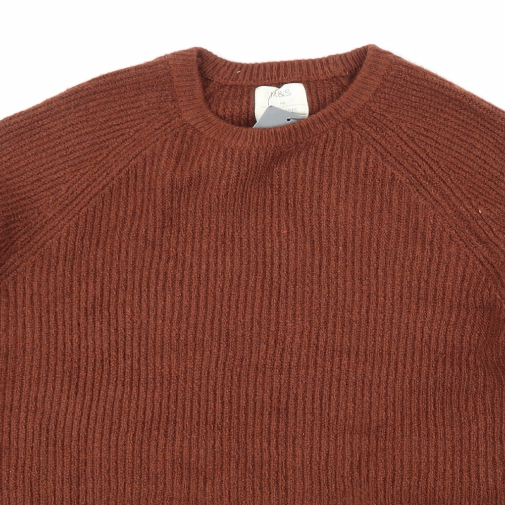 Marks and Spencer Mens Brown  Knit Pullover Jumper Size M