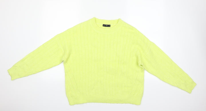 F&F Womens Yellow Pullover Jumper Size 12