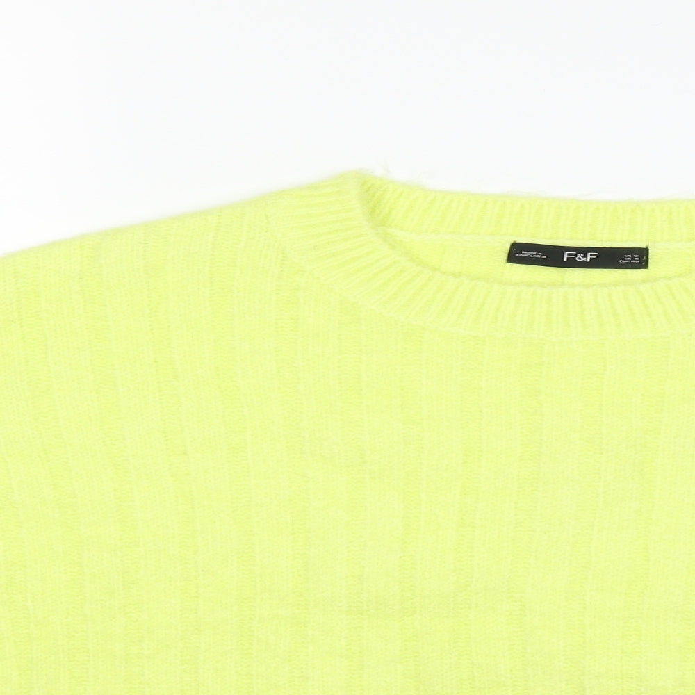 F&F Womens Yellow   Pullover Jumper Size 12