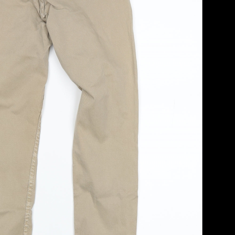 NINETEEN Womens Beige Houndstooth  Straight Jeans Size 14 L24.5 in