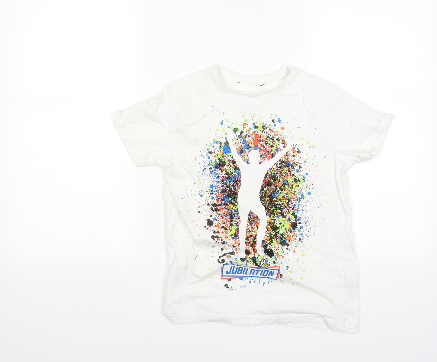 George Boys White   Basic T-Shirt Size 9 Years