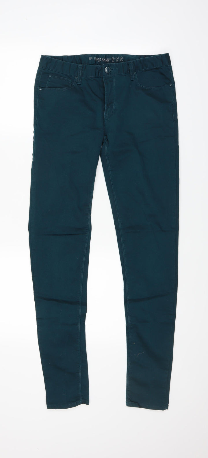 Denim Co Womens Green Skinny Jeans Size 10 L25 in