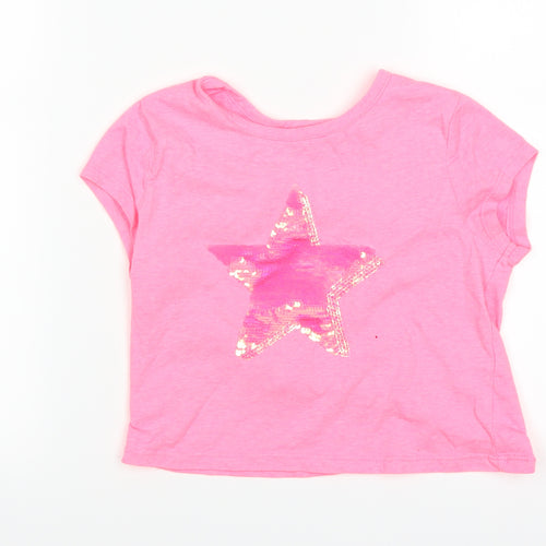 George Girls Pink   Basic T-Shirt Size 9-10 Years