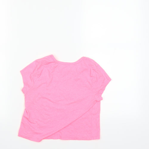George Girls Pink   Basic T-Shirt Size 9-10 Years
