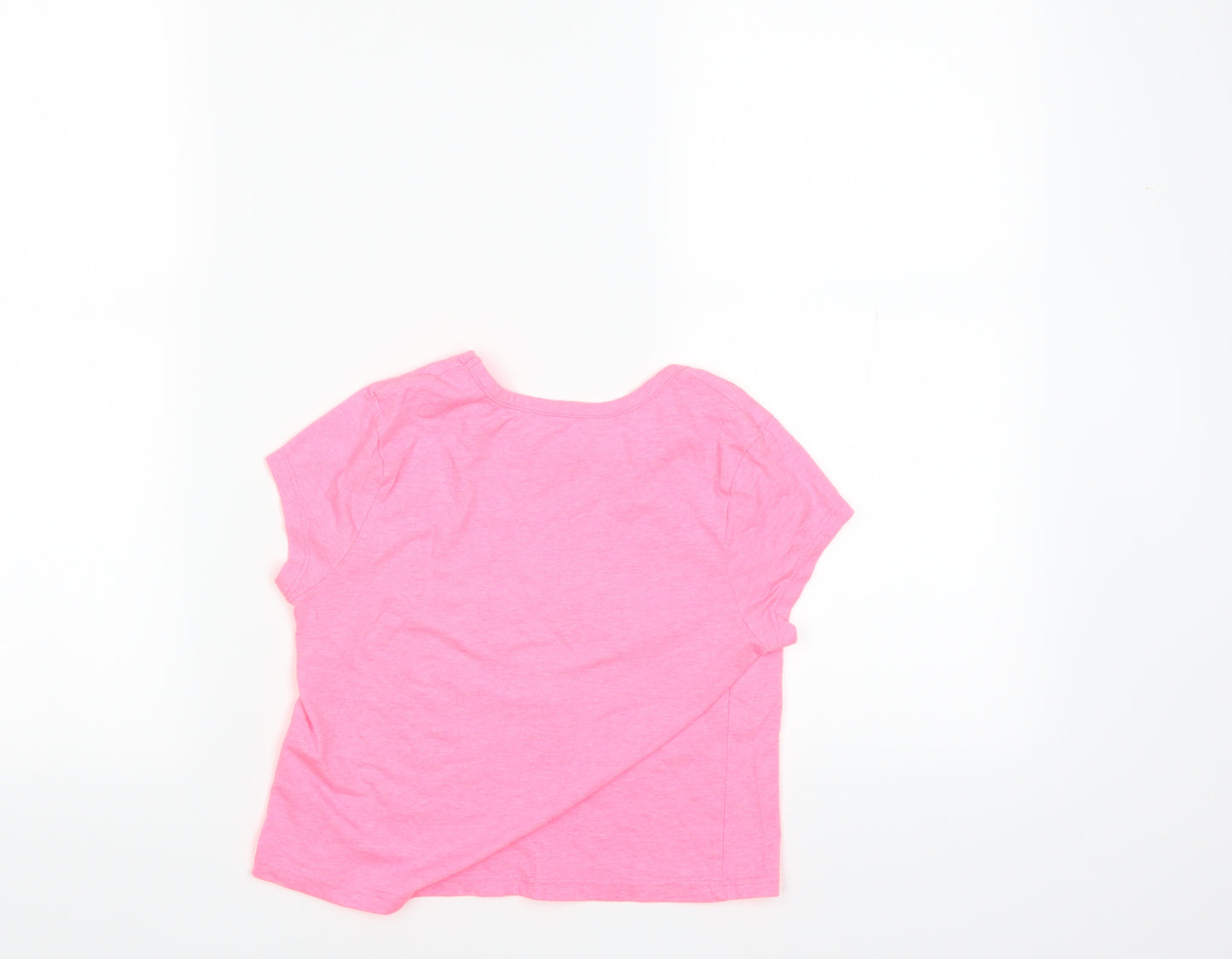 George Girls Pink   Basic T-Shirt Size 9-10 Years