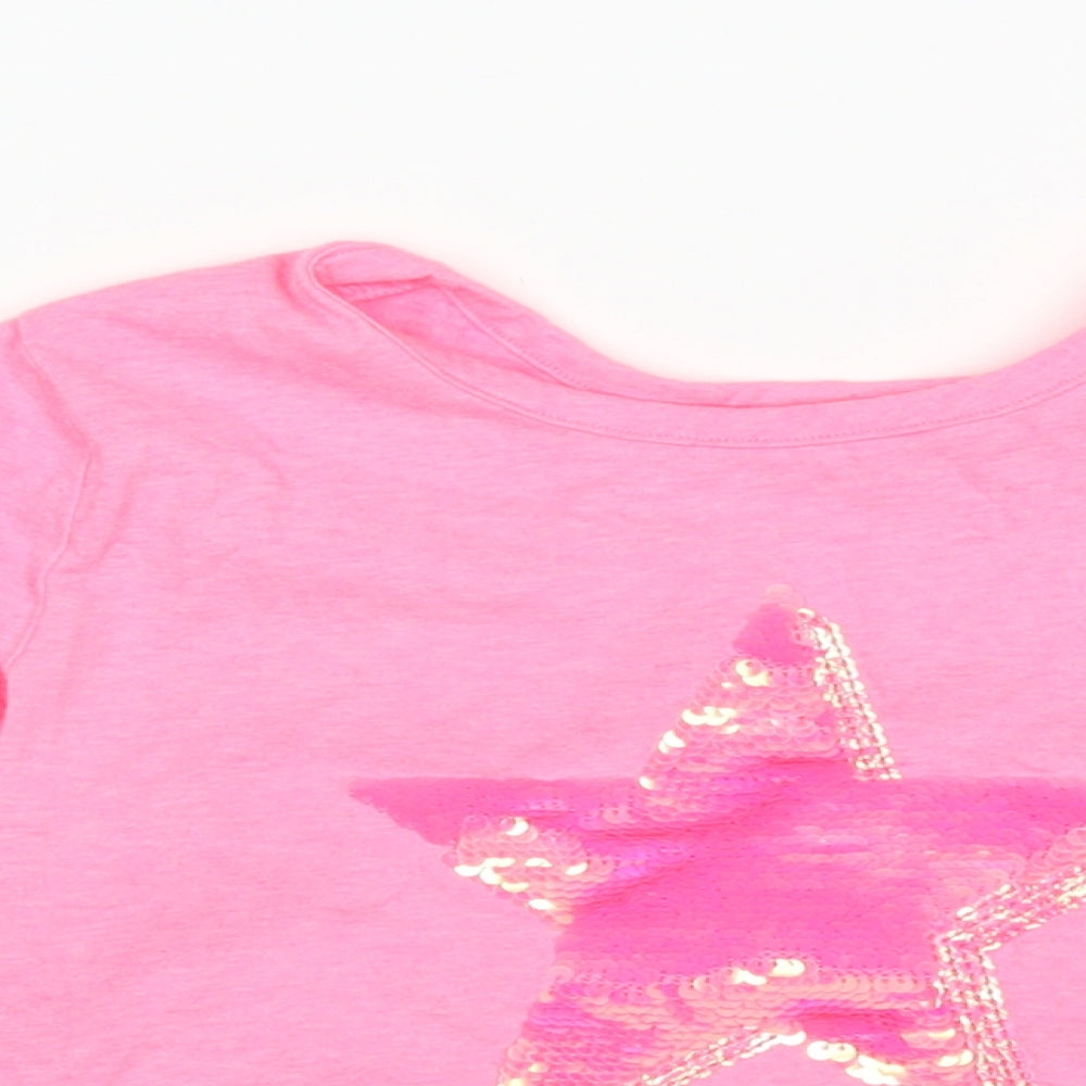 George Girls Pink   Basic T-Shirt Size 9-10 Years