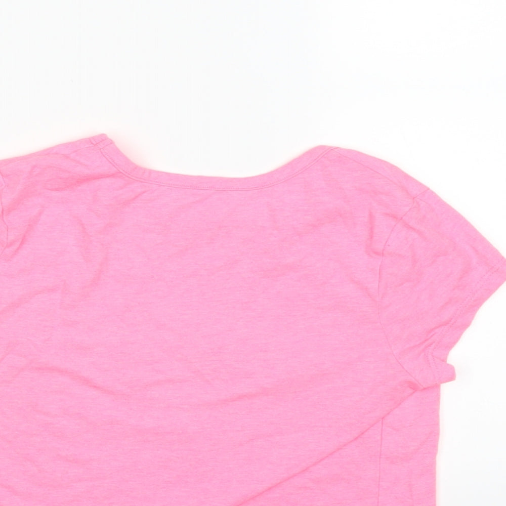 George Girls Pink   Basic T-Shirt Size 9-10 Years