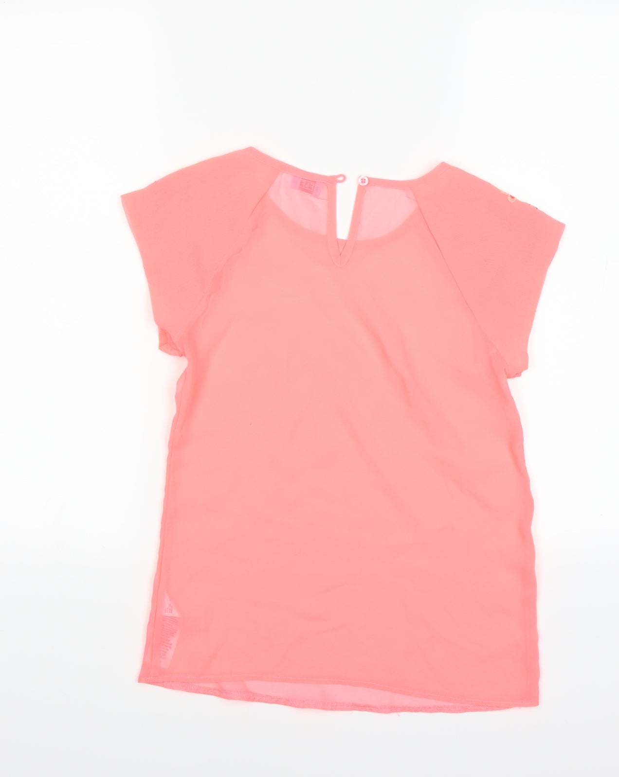F&F Girls Pink Floral  Basic T-Shirt Size 10 Years