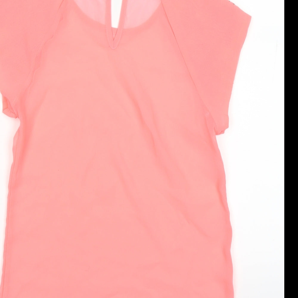F&F Girls Pink Floral  Basic T-Shirt Size 10 Years