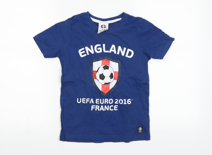 uefa Boys Blue Basic T-Shirt Size 9-10 Years - england