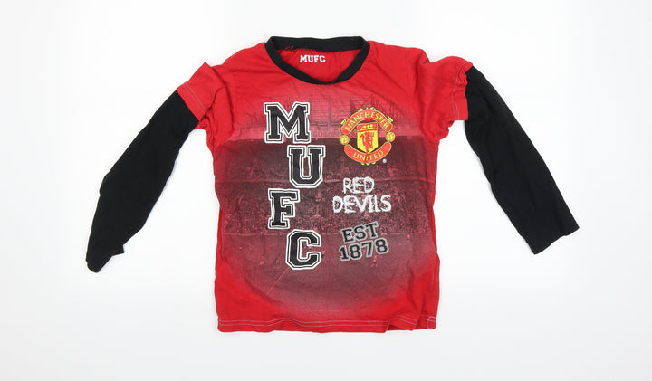 Primark Boys Red Pyjama Top Size 10 Years - Manchester United