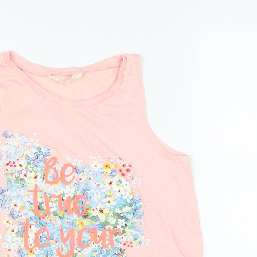 H&M Girls Pink   Basic Tank Size 11 Years