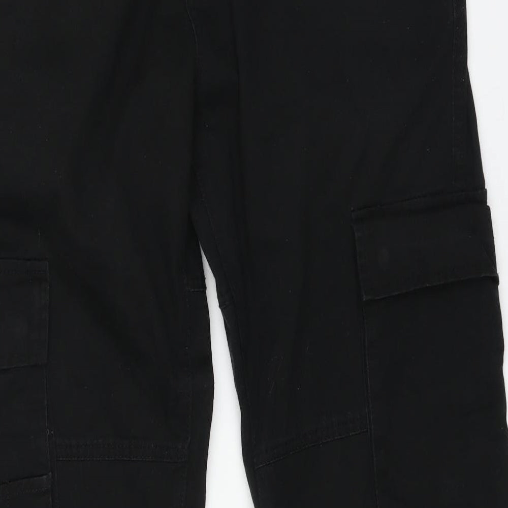 Denim & Co. Mens Black   Cargo Trousers Size 34 L30 in