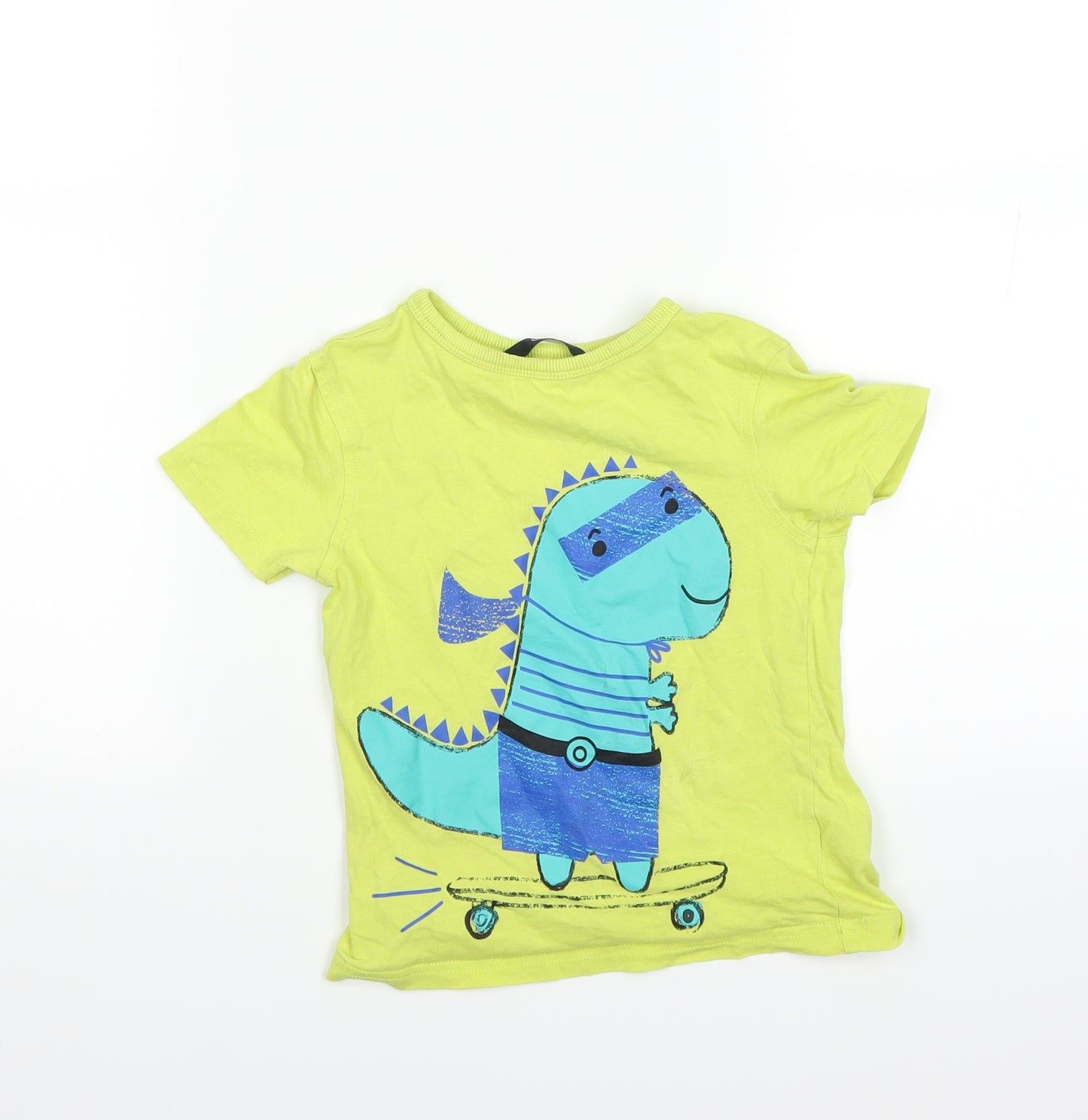 George Boys Yellow   Basic T-Shirt Size 3-4 Years  - DINOSAUR