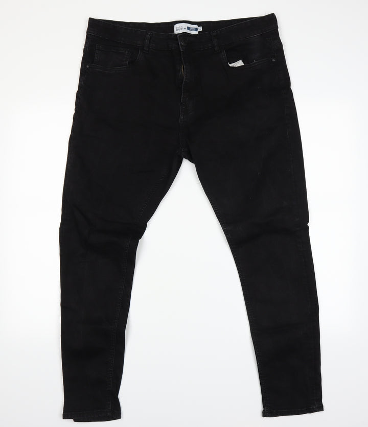 Easy Denim Womens Black Straight Jeans Size 38 L30 in
