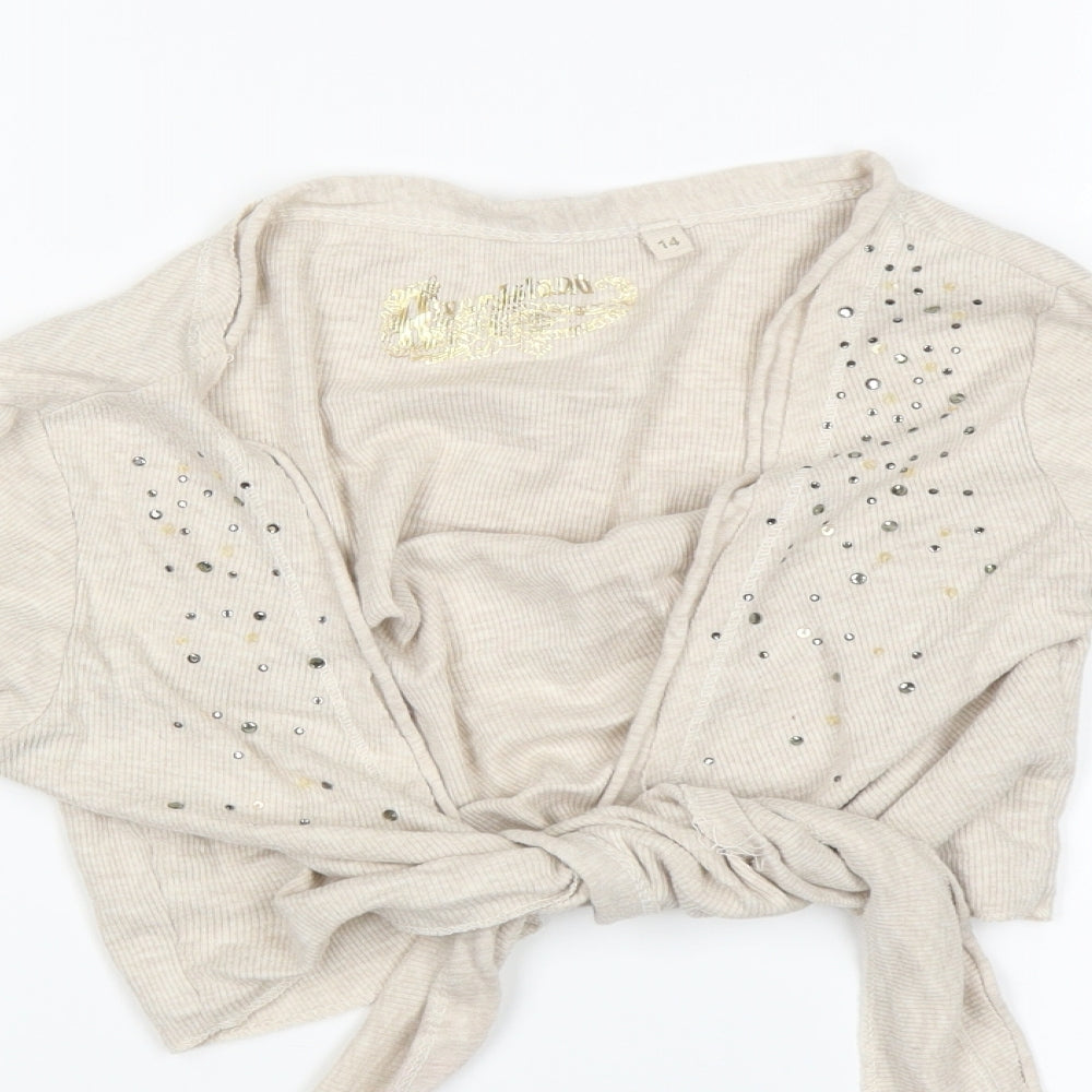River Island Womens Beige   Cardigan Jumper Size 14