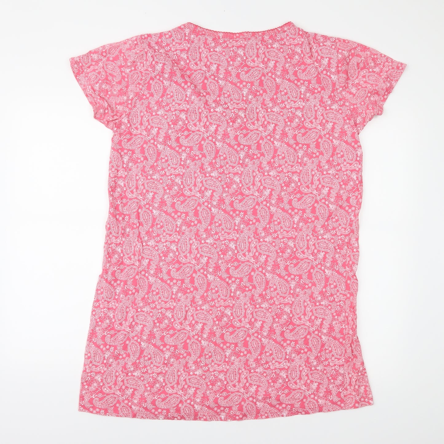 Primark Womens Pink Paisley  Top Nightshirt Size 14