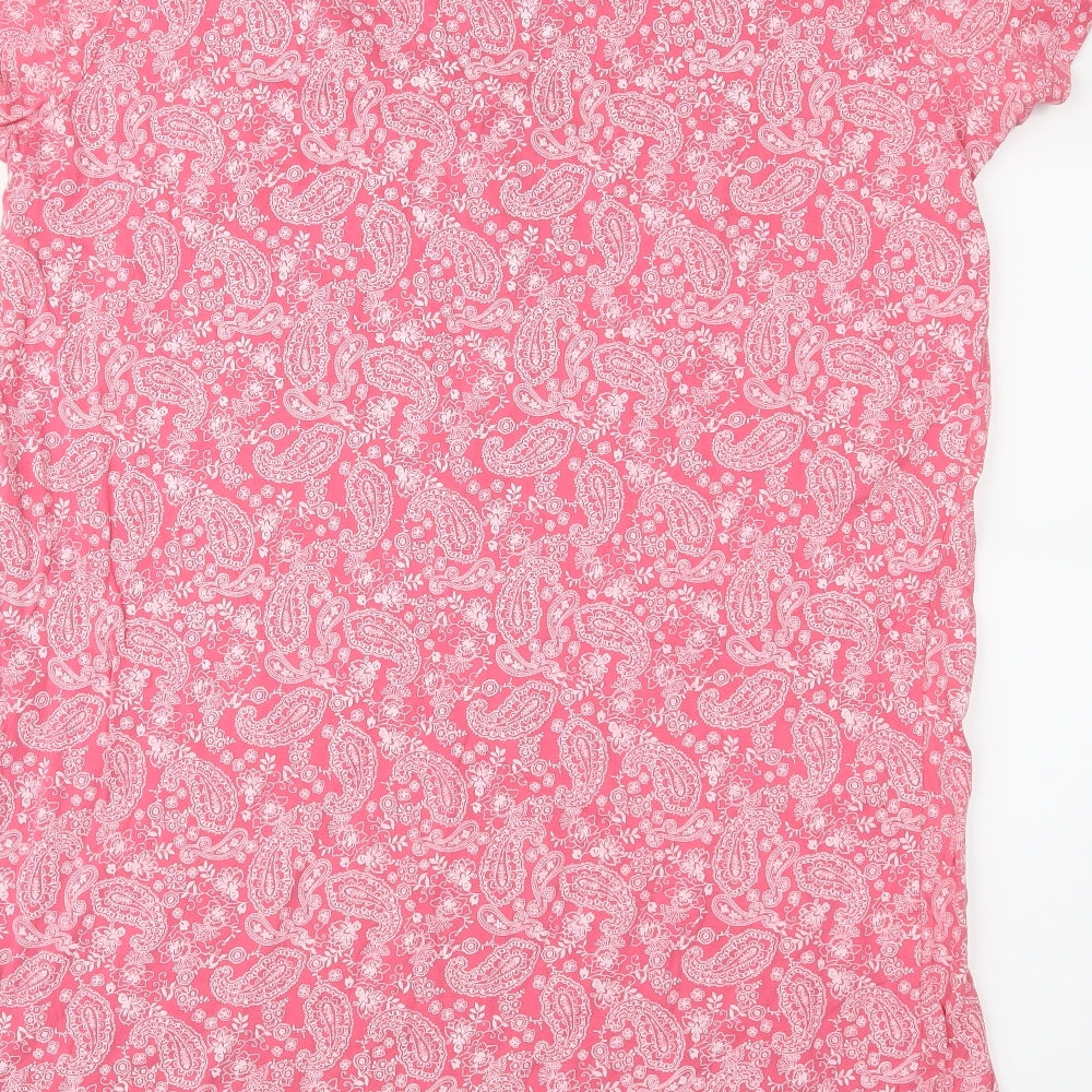 Primark Womens Pink Paisley  Top Nightshirt Size 14