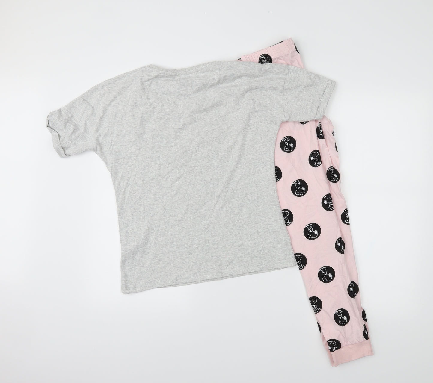M&S Girls Grey Animal Print  Top Pyjama Set Size 11-12 Years