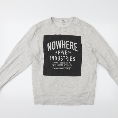 Topman Mens Grey   Pullover Jumper Size L
