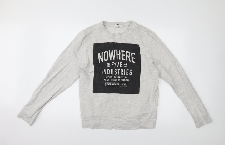 Topman Mens Grey   Pullover Jumper Size L