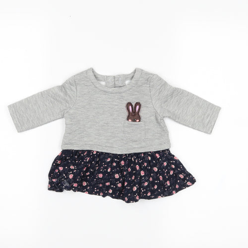 Matalan Girls Grey   Pullover Jumper Size 0-3 Months