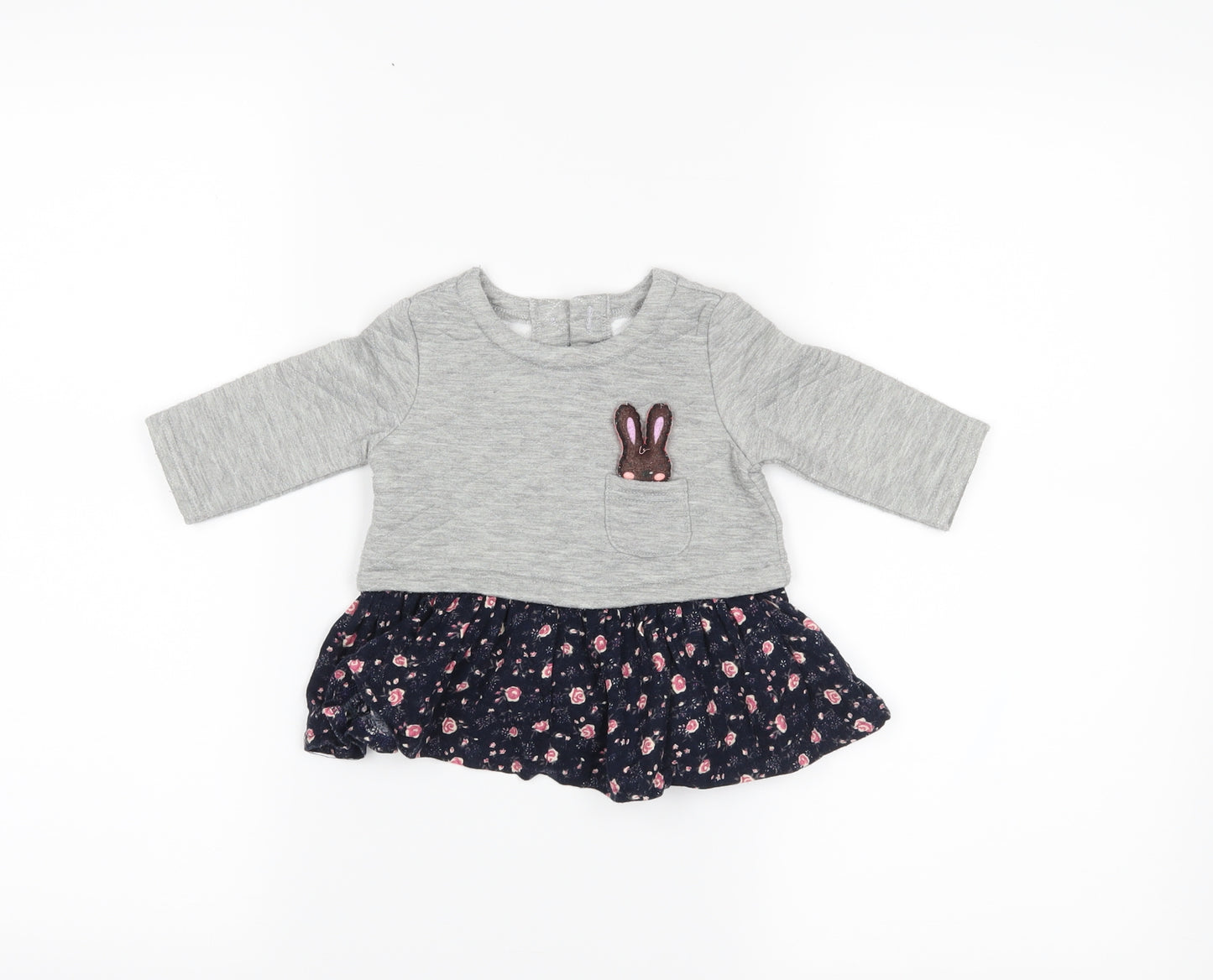 Matalan Girls Grey   Pullover Jumper Size 0-3 Months