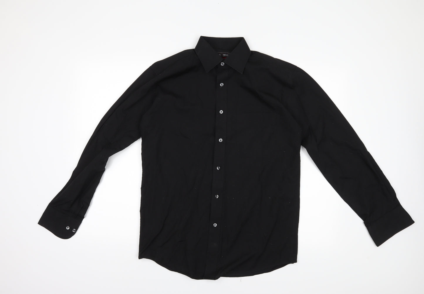 Marks and Spencer Mens Black    Button-Up Size 15
