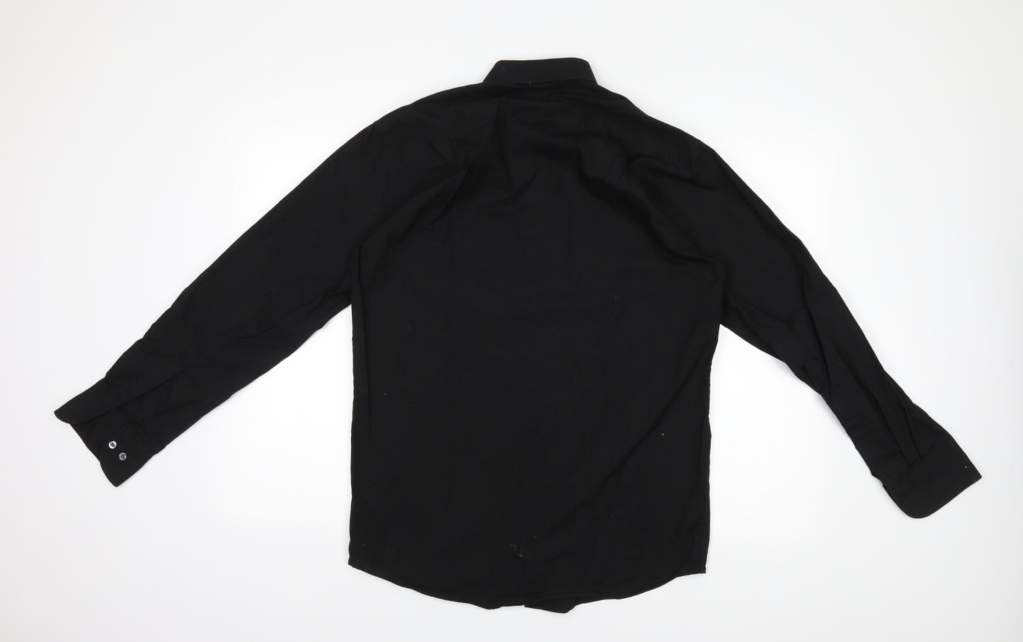 Marks and Spencer Mens Black    Button-Up Size 15